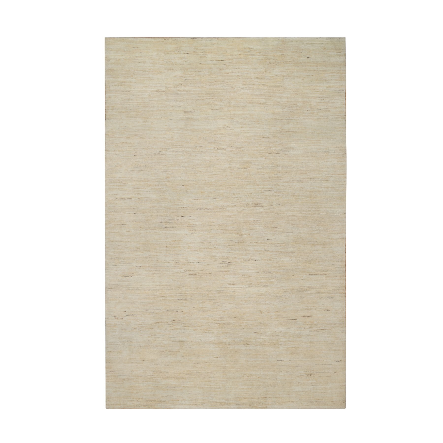 Parchment White, Modern, Plain Design, Lori Buft Gabbeh, Thick and Plush, Pure Wool, Hand Knotted, Oriental Rug